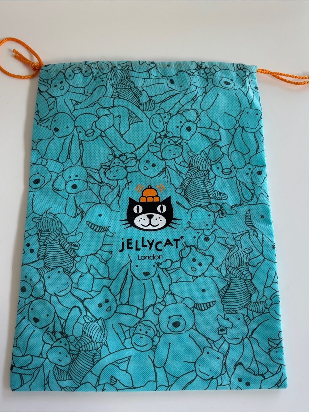 Jellycat Drawstring Teal Toy Bag